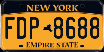 NY license plate FDP8688