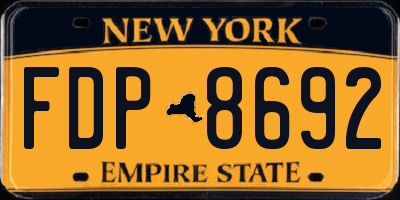 NY license plate FDP8692