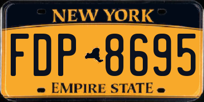 NY license plate FDP8695