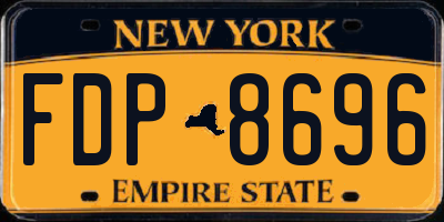 NY license plate FDP8696