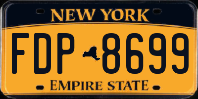 NY license plate FDP8699