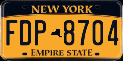 NY license plate FDP8704
