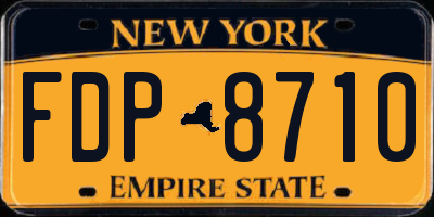 NY license plate FDP8710