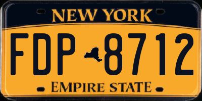 NY license plate FDP8712
