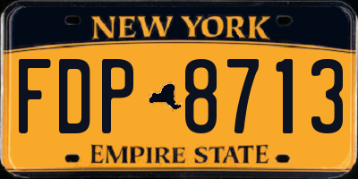 NY license plate FDP8713