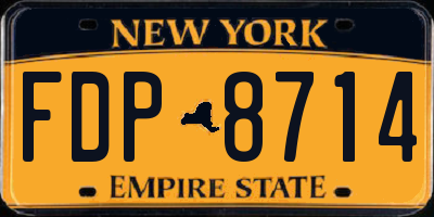 NY license plate FDP8714