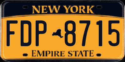 NY license plate FDP8715