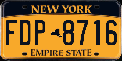 NY license plate FDP8716