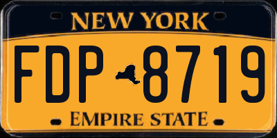 NY license plate FDP8719