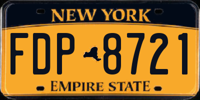 NY license plate FDP8721