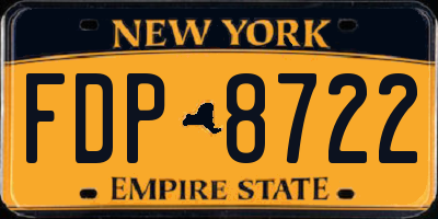 NY license plate FDP8722