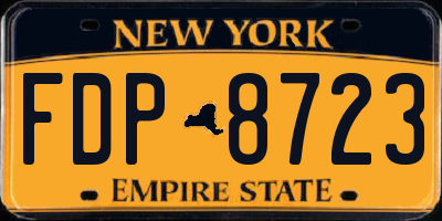 NY license plate FDP8723