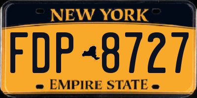 NY license plate FDP8727