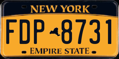 NY license plate FDP8731