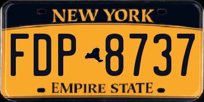 NY license plate FDP8737