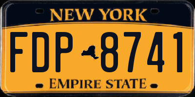 NY license plate FDP8741