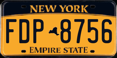 NY license plate FDP8756