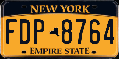 NY license plate FDP8764