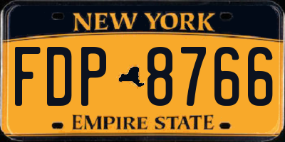NY license plate FDP8766