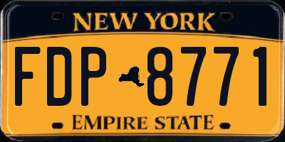 NY license plate FDP8771