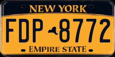 NY license plate FDP8772