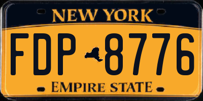 NY license plate FDP8776