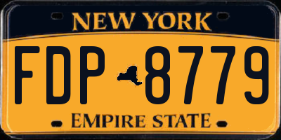 NY license plate FDP8779