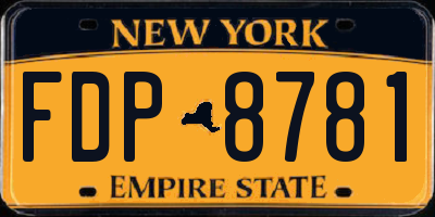 NY license plate FDP8781