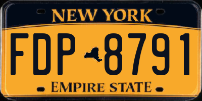 NY license plate FDP8791