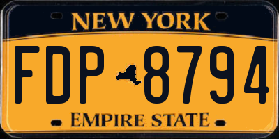 NY license plate FDP8794
