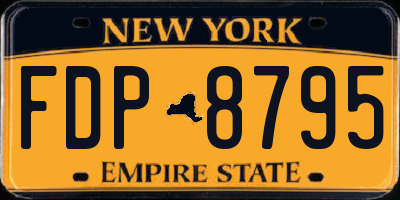 NY license plate FDP8795