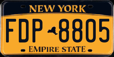 NY license plate FDP8805