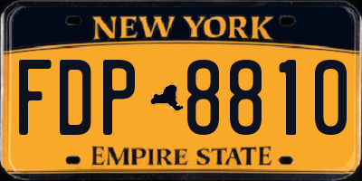NY license plate FDP8810