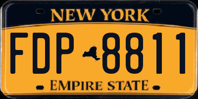 NY license plate FDP8811