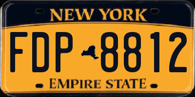 NY license plate FDP8812