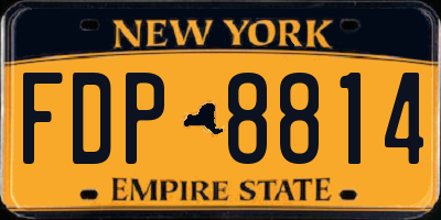 NY license plate FDP8814