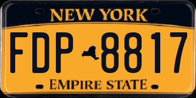 NY license plate FDP8817
