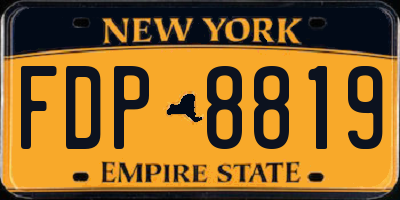 NY license plate FDP8819