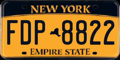 NY license plate FDP8822