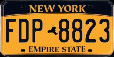 NY license plate FDP8823