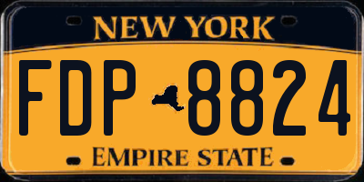 NY license plate FDP8824