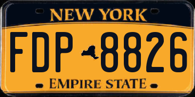 NY license plate FDP8826