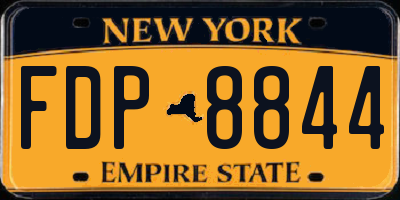 NY license plate FDP8844