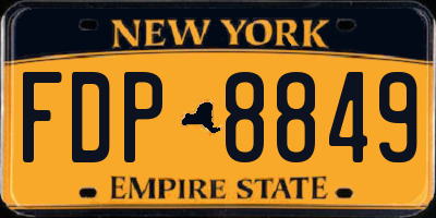 NY license plate FDP8849