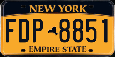 NY license plate FDP8851