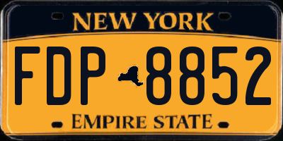 NY license plate FDP8852