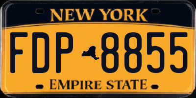 NY license plate FDP8855