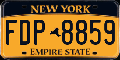 NY license plate FDP8859