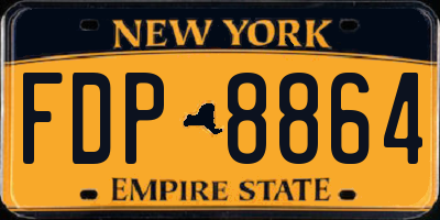 NY license plate FDP8864