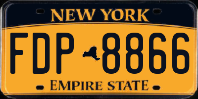 NY license plate FDP8866